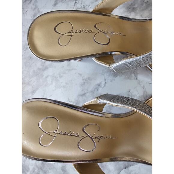 Women Sz 8 Rhinestone Formal Wedding Party Bling Prom Home Coming Strappy Heels - Picture 7 of 15